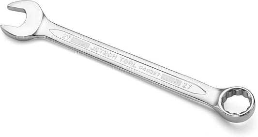 Jetech 27mm Combination Wrench - Industrial Grade Spanners with 12-Point Design, 15-Degree Offset, Made with Durable Chrome Vanadium