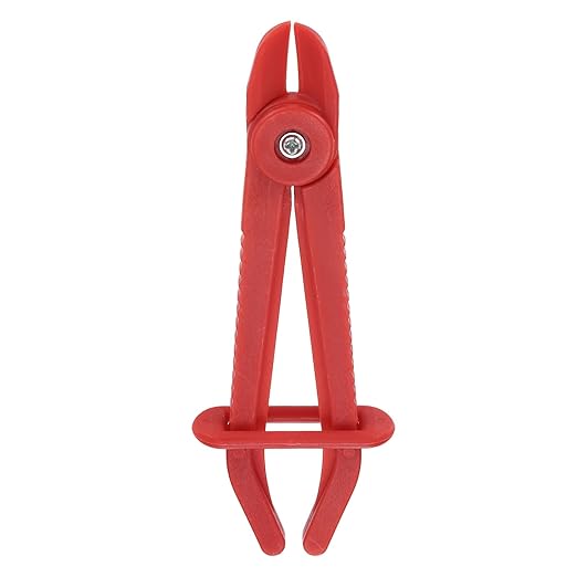 uxcell Hose Clamp Pliers, 6.1" Hose Pinch Off Pliers Plastic Straight Line Pinch Clamps Plier for 0-0.75 Inch Width Automotive Radiator Fuel Brake Gas Lines, Red