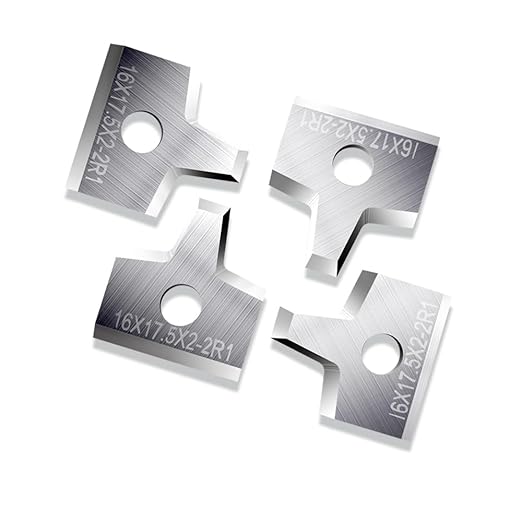 Woodworking Veneer Edge Trimmer Blades 16x17.5x2.0mm-2R1 2-Pcs, Chamfer Plane, Edge Banding Cutter, Manual Planer Blade, Burr Scraper for Board & Wood Surfaces (16x17.5x2-2R1, 2-PCS)