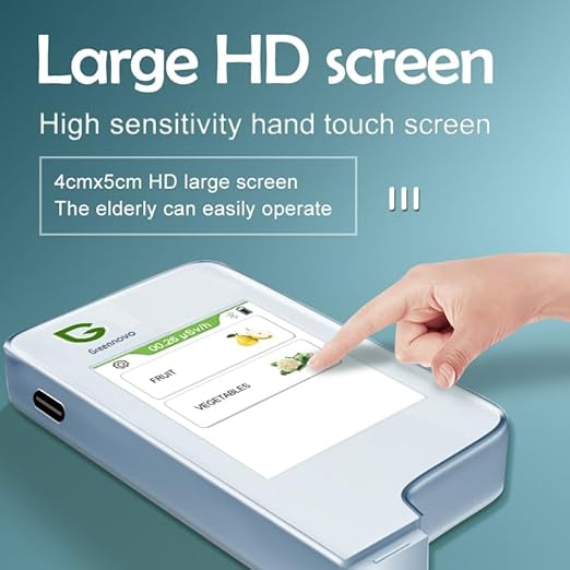1FW Portable Nitrate Tester for Fruit Vegetable, Food Test Detector Home Testing Screen Touch