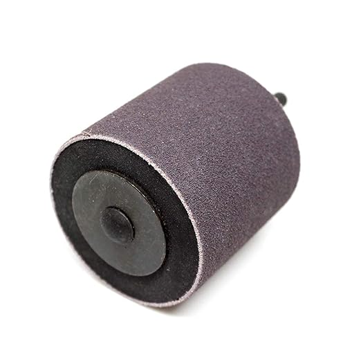 Benchmark Abrasives 2" x 2" Rubber Expanding Drum Sander with 1/4" Mandrel, Spiral Bands Rotary Sander Attachment for Drill & Die Grinder, Metal Polishing, Sanding, Shaping - Sanders for Woodworking
