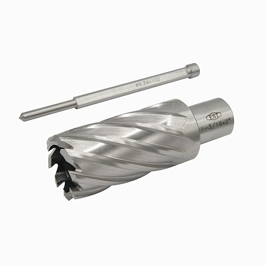 HSS M2AL Annular Cutter 2" DOC with 3/4" Weldon Shank for Magnetic Drill Press by EST (D1-3/16" X 2")