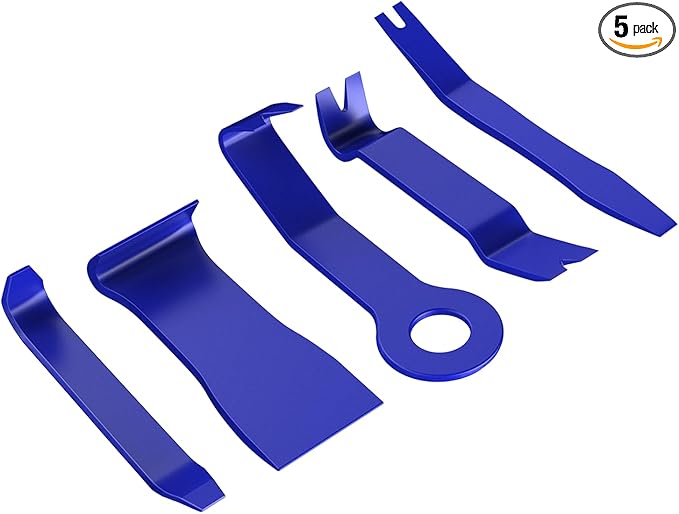 GOOACC 5PCS Auto Trim Removal Tool Kit No-Scratch Removal Tool Kit for Car Audio Dash Window Molding Fastener Remover Tool Kit-Blue