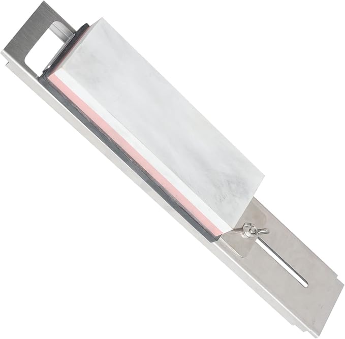 Sharpening Stone Holder, Stainless Steel Whetstone Holder Sink Bridge, Adjustable No-Slip Grindstone Holder with Wing Nuts for Easy Honing