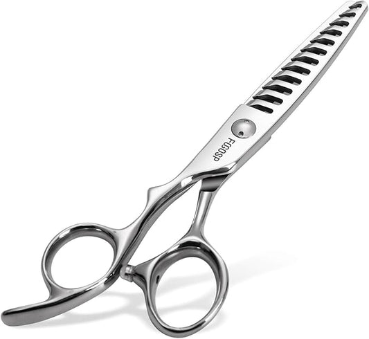 Left Handed Hair Thinning Scissors 6??Professional Barber Scissor Japan VG10 CNC Ultra-Precise Cuts Sharp Blades 12 Teeth Thinner Hair Shears for Women & Men with Thick Hair 40% Thinning Rate