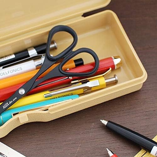 ALLEX Small Black Scissors for Office 5.5" [Non-Stick], All Purpose Slim & Thin Low Profile Scissors, Made in JAPAN, All Metal Japanese Stainless Steel Blade with Non-Slip Soft Ring, Black