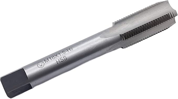 Metric Thread Tap, M18 X1.5 HSS Machine Right Hand Thread Tap M18 X1.5mm