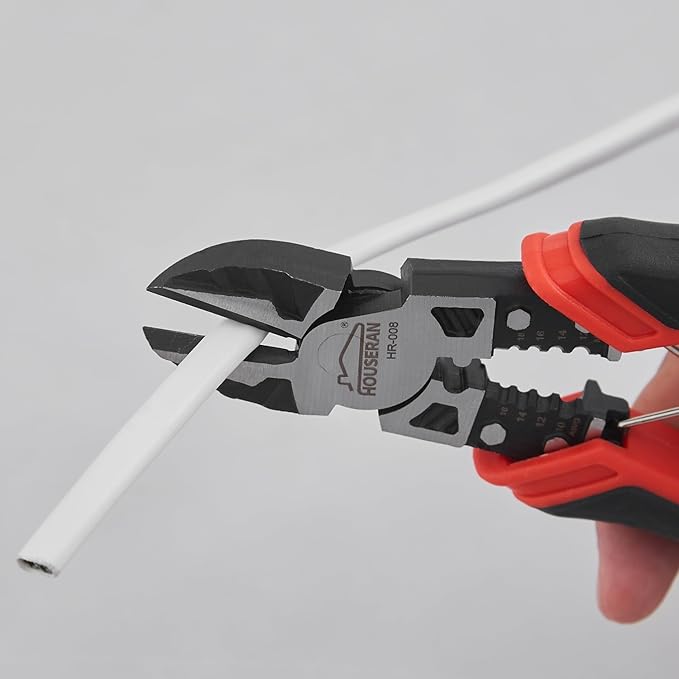 Pliers Set, HOUSERAN 3-Piece Plier Tool Set Including 8.3??Needle Nose Plierss, 8.3??Linemans pliers, 7.5??Diagonal Cutters, Spring Loaded with Safety Lock, Combination Plieres set