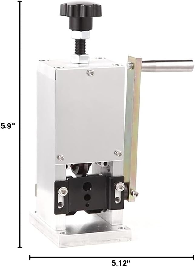 Happybuy Manual Wire Stripping Machine 0.06-0.98 inches, Wire Stripper Machine with Hand Crank Portable, Wire Stripping Tool Aluminum Construction,for Scrap Copper Recycling
