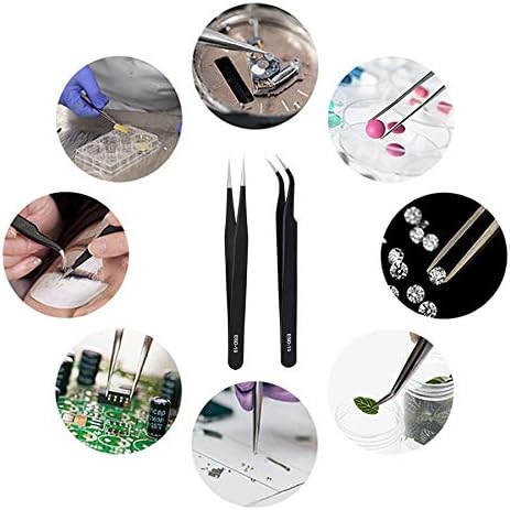 Professional welding auxiliary tools 6 double-sided repair tools, 2 precision tweezers, soldering iron accessories DIY accessories, suitable for electronic repair and welding
