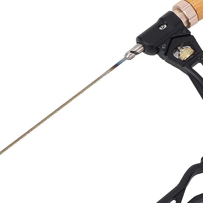 Luqeeg Coping Saw Kit, Woodworking U Shaped Aluminum Curved Hand Saw with Wooden Handle for Ceramics Wood PVC