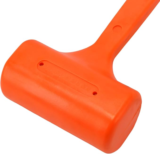 2 PCS 4 lb Dead Blow Hammers, Spark and Rebound-Resistant Rubber Mallet with Non-Slip Grip, Non-Marring Design