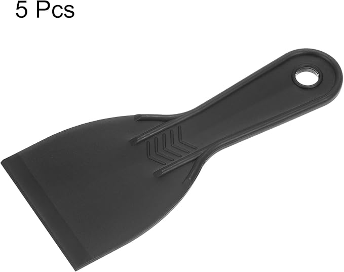 HARFINGTON 5pcs Putty Scraper 3" Width 6mm Thin Flexible Plastic Putty Knives for Taping Drywall Spreading Painting Wall Scratching