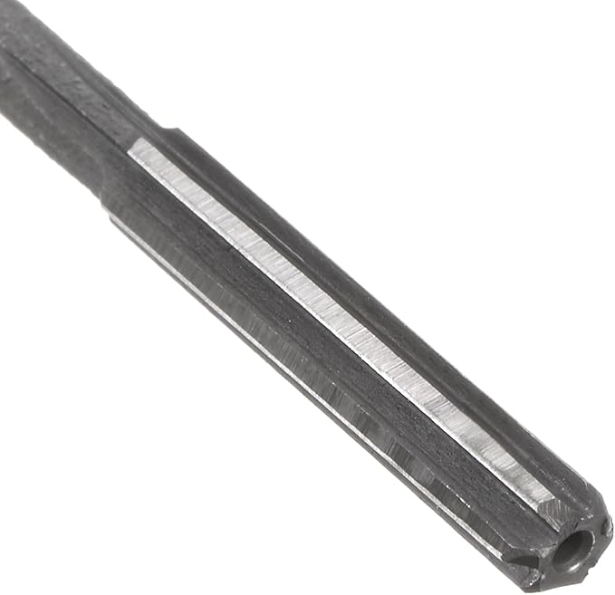uxcell Chucking Reamer 3.5mm, H7 HSS Lathe Machine Reamer 6 Straight Flutes, Round Shank Milling Cutting Tool, Metric Reaming Drill Bit for Stainless Steel Metal Hole