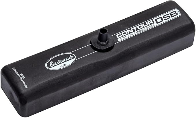 Eastwood Elite Contour DSB Dustless Auto Body Sanding Block Base Kit | DIY Automotive Sanding Blocks and Contour Hand Sander for Drywall & Autobody Works | 11" Sander, Flow Regulator, Hose & Adapter