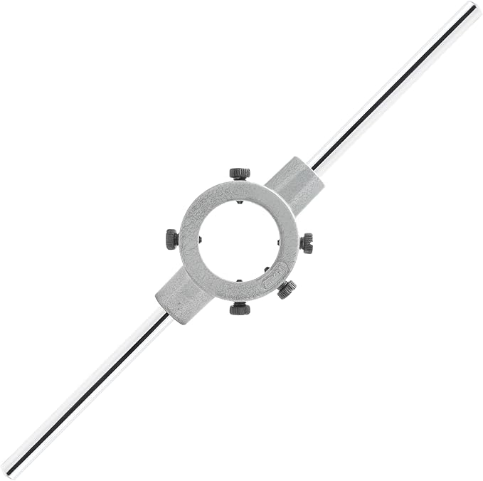 Qjaiune 2.17 inch / 55mm Round Die Stock Handle Wrench, Adjustable Die Wrench Handle Holder, Heavy Duty Threading Die Holder Handle (Metric, M22-M26)
