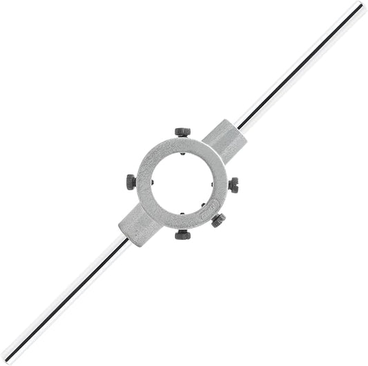 Qjaiune 2.17 inch / 55mm Round Die Stock Handle Wrench, Adjustable Die Wrench Handle Holder, Heavy Duty Threading Die Holder Handle (Metric, M22-M26)