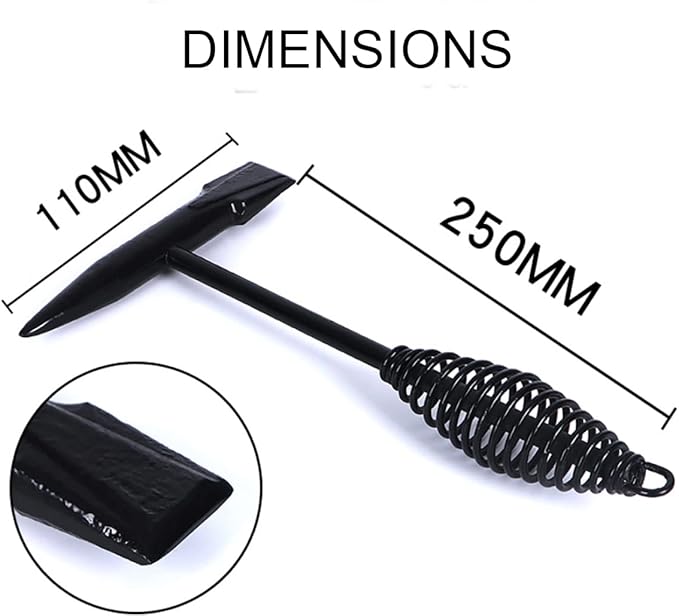 Welding Chipping Hammer with Coil Spring Handle, Wire Brush. Shock-Dampening Steel Rust Removal (1 PCS Hammer)