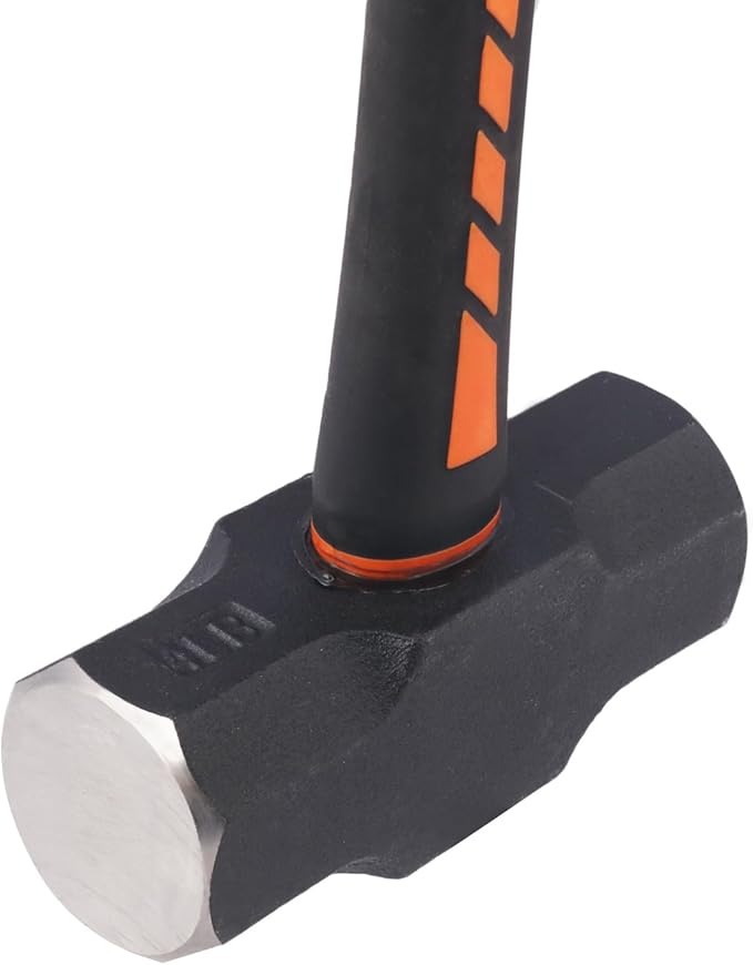 2 Packs 4lb Sledgehammer with 13 Inch long Fiberglass Handle, Drilling/Crack Hammer, No-Slip Rubber Grip, and Forged Steel Construction,(4-Pound Sledge), by GENHAKON
