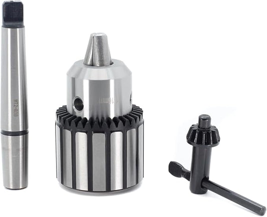 Drill Chuck JESTUOUS B18 Key Type 5/8 Inch(1-16mm) with MT2 Morse Taper Arbor Heavy Duty Chucks