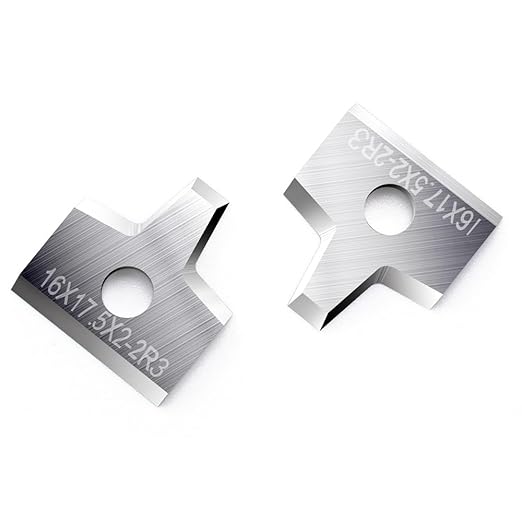 Woodworking Veneer Edge Trimmer Blades 16x17.5x2.0-2R3 2-Pcs, Chamfer Plane, Edge Banding Cutter, Manual Planer Blade, Burr Scraper for Board & Wood Surfaces (16x17.5x2-2R3, 2-PCS)