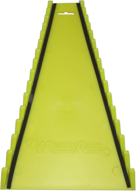 Protoco 4031 Reverse Wrench Rack, 15 Piece, Magnetic, Tool Organizer for Tool Box, Tool Cart or Wall Mounted, Yellow