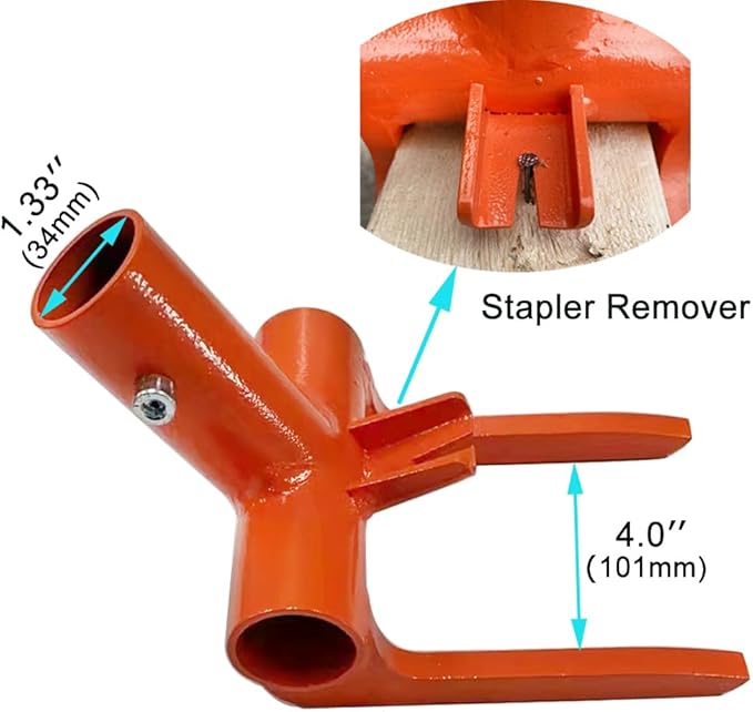 Pallet Buster Tool Pallet Breaker Head Only, Pallet Disassembly Tool with Nail Puller, Pallet Removal Tool for Removing Wooden Pallet Boards, Orange