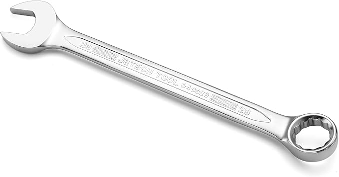Jetech 29mm Combination Wrench - Industrial Grade Spanners with 12-Point Design, 15-Degree Offset, Made with Durable Chrome Vanadium