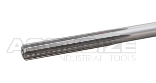 Accusize Industrial Tools 1/4'' H.S.S. Straight Shank Straight Flute Chucking Reamer, Flute Length 1-1/2'', Oal 6'', Right Hand, 6 Flute, 5015-0045