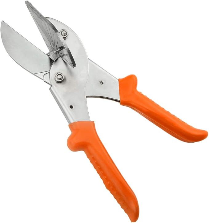 WMYCONGCONG Miter Shear Cutter Adjustable 45 To 135 Degree with Safety Lock Hand Tools for Cutting Plastic PVC and Molding Trim with 5 Replacement Blades and Spanner