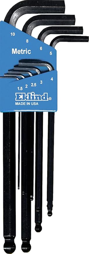 Eklind 13222 Ball-Hex L-Key allen wrench Combo- Inch / MM (2 sets 22pc), 22-piece set