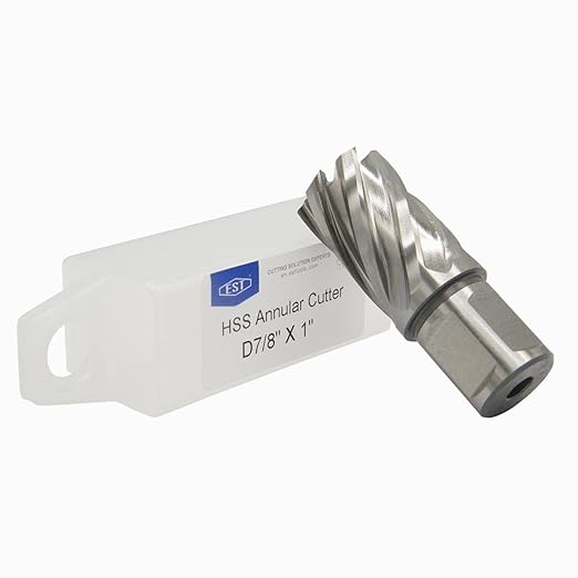 EST HSS M2AL Annular Cutter 1" DOC with 3/4" Weldon Shank for Magnetic Drill Press (D7/8" X 1")