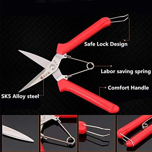 Extra Edge Pruning Shears Fruit Trees Bonsai Sharp Home Garden Scissors Tool Super Sharp SK5 Alloy Steel Pruning Shears Scissors Clippers