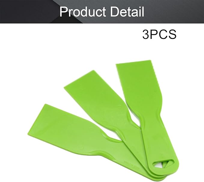 Utoolmart Putty Scraper 2" Plastic Flexible Putty Knives Spreader for Taping Drywall Wall Painting Green 3Pcs