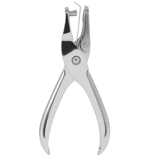 1/4 Inch Small Hole Punch, Metal Handheld Mini Single Hole Punch - Circle Shape, 8 Sheet Capacity for Tags, Clothing, Tickets, Cards & Crafts, Silver