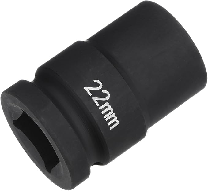 HARFINGTON 6-Point Impact Socket 3/4" Drive 22mm Metric 40Cr Alloy Steel Spindle Axle Nut Impact Socket