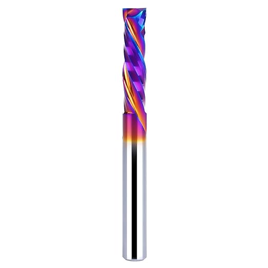 Up & Down Cut Spiral Router Bit 1/4 Inch Shank 1/4 Inch Cutting Diameter, Coating CNC Router Bits End Mill for Wood Cutting, Slot Mortise, Engraving
