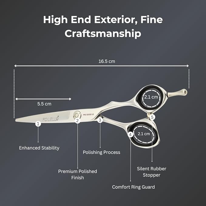 Stainless Steel Right-Handed Thinning Scissors for Unisex, Convex Blade, Adjustable Ball Bearing Screw ??Includes Cleaning Oil & Cloth ??5.5 Inch