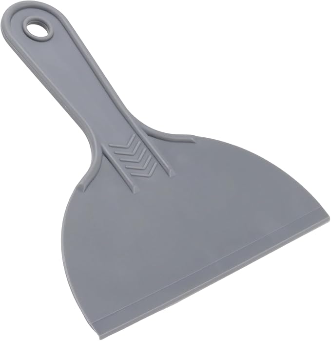 24 PCS Putty Knife Set, 6 Sizes Plastic Putty Knife Scraper, Flexible Plastic Paint Scraper Tool for Spackling, Wallpaper Scraper Tool, Grey