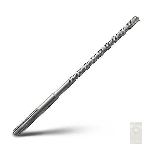 9/16 x 10 inch SDS Max Rotary Hammer Drill Bit, 14x260mm Carbide Tip Masonry Drill Bit,Concrete Drill Bit for Masonry, Brick, Stone, Concrete (Length :260mm / 10 inch, 14mm (9/16 in) Diameter)