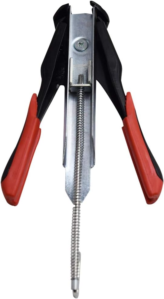 Hog Ring Pliers Kit Gun, Manual D-Type HR22 Staple Gun &1600 pcs Galvanized Clips Hog Rings, Professional Upholstery Installation Kit, Fastener Gun, Nailer Pliers for Feed Fence Birdcage