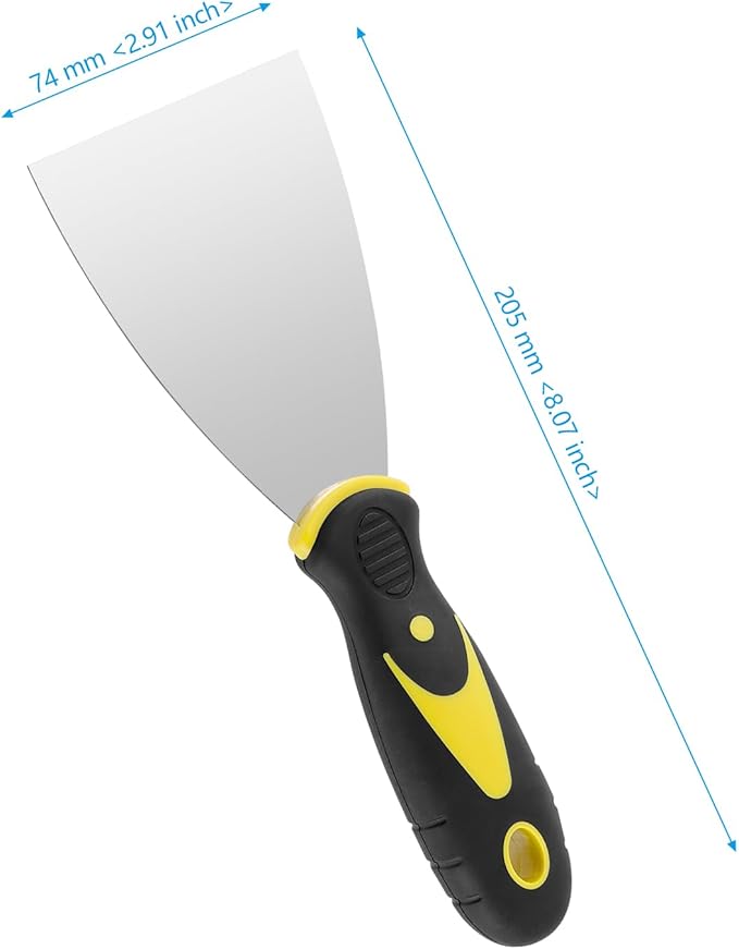 25PCS 3 Inch Putty Knife, Stainless Steel Spackle Knives, Metal Knife Scrapers for Drywall Finishing, Plaster Scraping, Decals Wallpaper