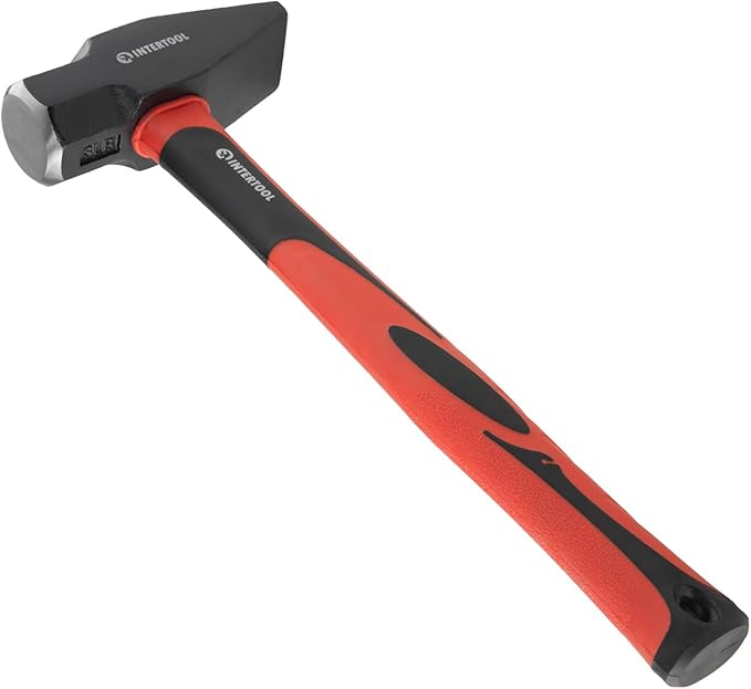 INTERTOOL Black Smith?셲 Hammer | 40 oz (2.5 lbs) Metal Working Tool with Shock Absorbing Anti-Slip Fiberglass Handle HT08-0251