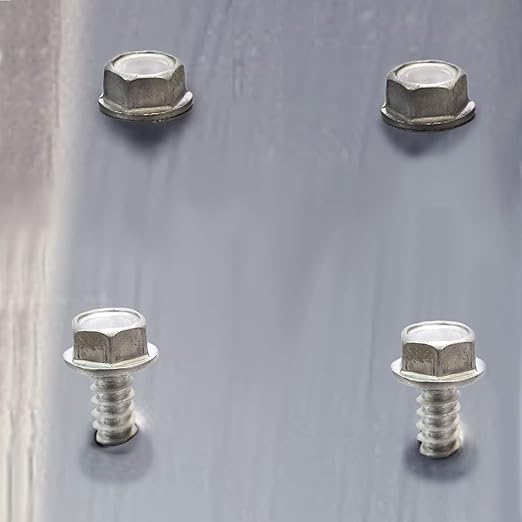 #10 x 2 Sheet Metal Screws 100PCS 410 Stainless Steel Hex Washer Head Fast Self Tapping Screws by SG TZH