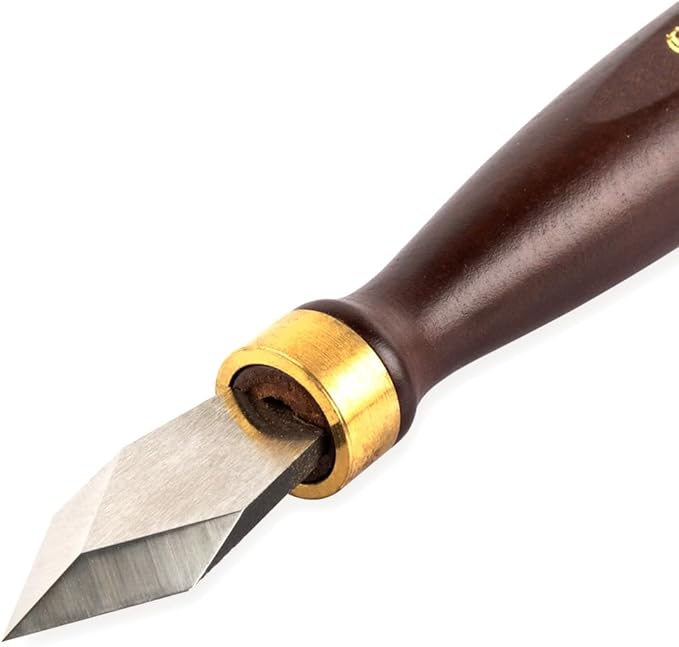O'SKOOL Marking Knife High Speed Steel Blade Beechwood Handle - Precision and Durability for Professional Woodworkers, MAM016