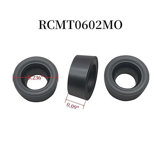 3/8??1/2" SRACR SRACL SRDCN1010/1212 H06 Lathe Turning Holders Lathe Turning & Profiling Tool Holder with RCMT0602 Round Carbide Milling Inserts (10pcs RCMT0602MO(Gray))