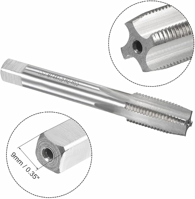Mactoom 14mm x 1.5 HSS Metric Tap and Die Set Right Hand Thread,Tapping DIY Tool 3pcs (M14 x 1.5mm)