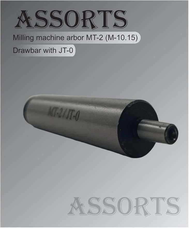Assorts Milling Machine Arbor MT-2 (M-10.15) Drawbar with JT-0 Taper - for Design, Compatibility, and Operational Advantages
