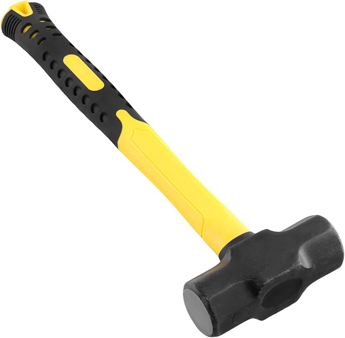 3 PCS 2lbs Sledge Hammers with Shock Absorption Handles, Solid Steel Heads, High Impact Tool Hammers for Dismantling, Fixing, Knocking