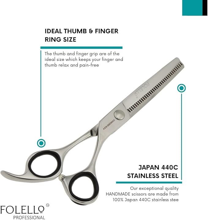 Hair Cutting Scissors for Women and Men ??6.0 440C Japan Stainless Steel Shears with Sword Blade and Tension Adjustment Screw ??Salon and Home Use